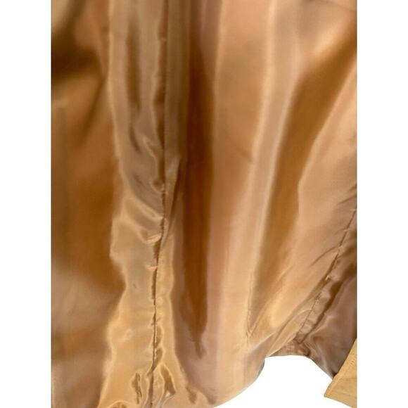Anne Klein Duster Coat Bronze Tie Closure Women's Silk Wool Size 2 Petite - Picture 15 of 16